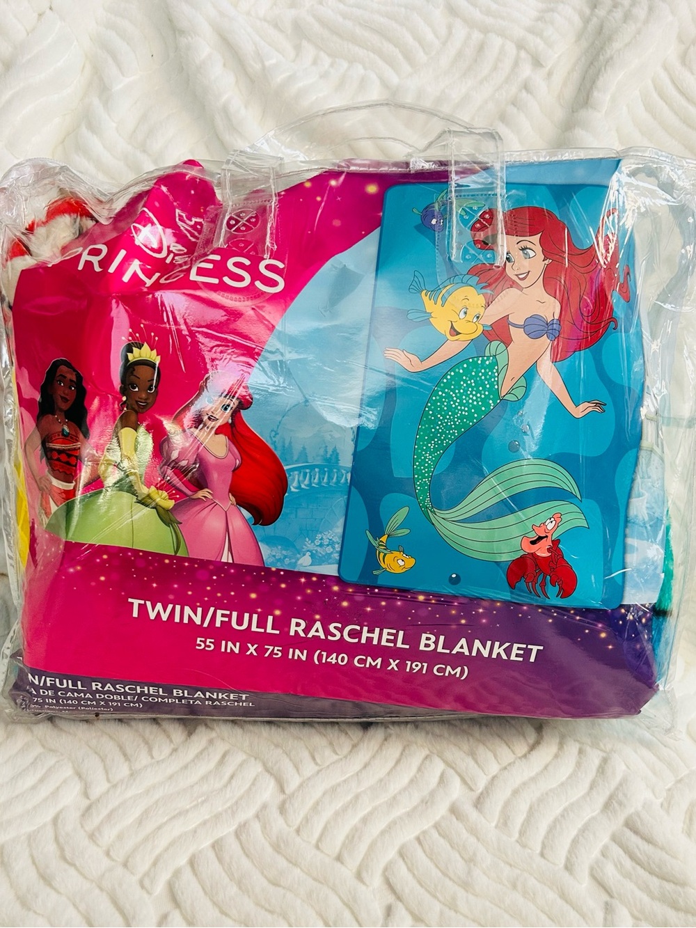 Disney Princess Ariel Little Mermaid Blanket Full Size 55x75 New